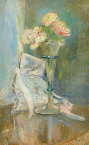 Anemones Roses by Berthe Morisot Oil Painting
