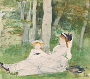 At The Edge Of The Forest by Berthe Morisot Oil Painting