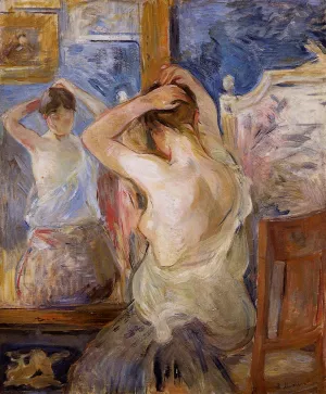 Before the Mirror by Berthe Morisot - Oil Painting Reproduction