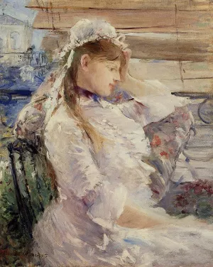 Behind the Blinds by Berthe Morisot Oil Painting