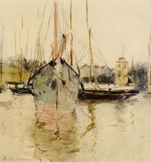 Boats - Entry to the Medina in the Isle of Wight by Berthe Morisot Oil Painting