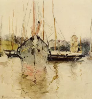 Boats - Entry to the Medina in the Isle of Wight Oil painting by Berthe Morisot