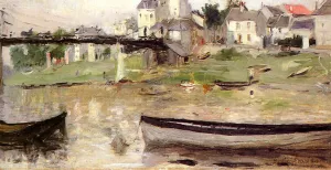 Boats on the Seine by Berthe Morisot Oil Painting