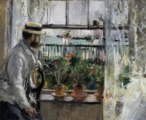 Eugene Manet on the Isle of Wight Oil Painting by Berthe Morisot - Bestsellers