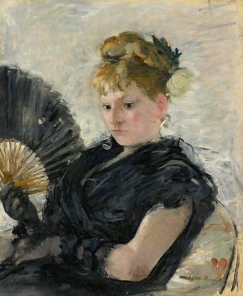 Main Product Photo of Femme a L'eventail  Painting by Berthe Morisot