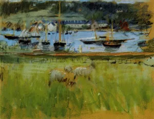 Harbor in the Port of Fecamp by Berthe Morisot - Oil Painting Reproduction