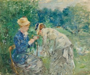In the Bois de Boulogne by Berthe Morisot Oil Painting