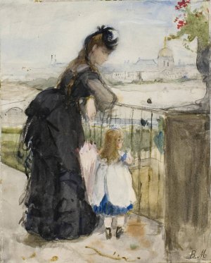 On the Balcony by Berthe Morisot Oil Painting