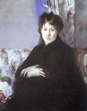 Portrait of Edma Pontillon painting by Berthe Morisot