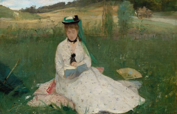 Main Product Photo of Reading  Painting by Berthe Morisot