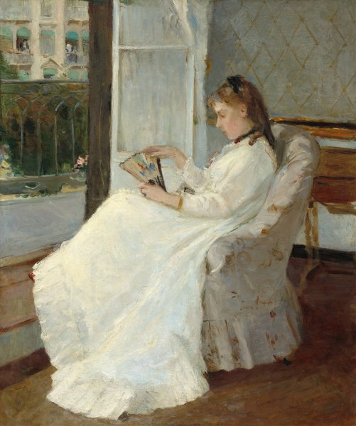 The Artist's Sister at a Window  by Berthe Morisot - Hand-Painted Oil Painting Reproduction
