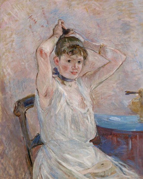 The Bath  by Berthe Morisot - Hand-Painted Oil Painting Reproduction