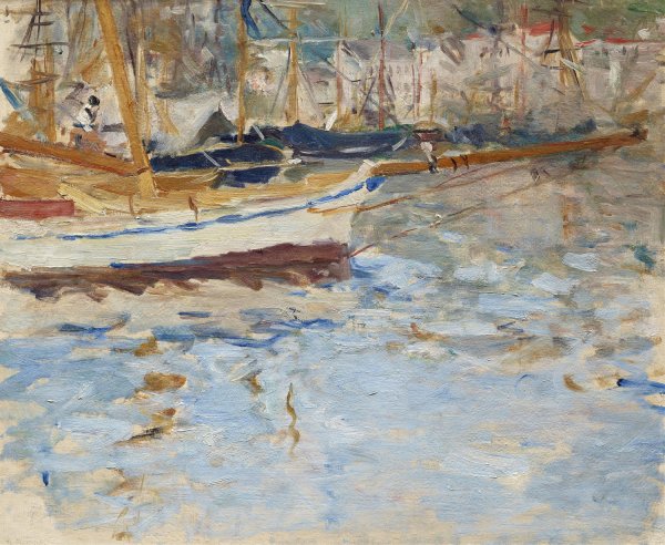The Port of Nice  by Berthe Morisot - Hand-Painted Oil Painting Reproduction