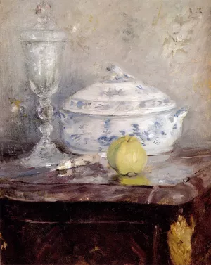 Tureen and Apple painting by Berthe Morisot