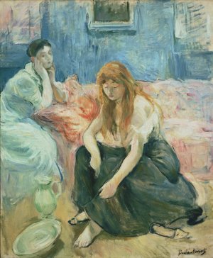Two Girls by Berthe Morisot Oil Painting