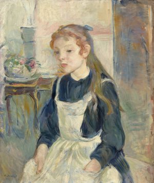 Young Girl with an Apron by Berthe Morisot Oil Painting
