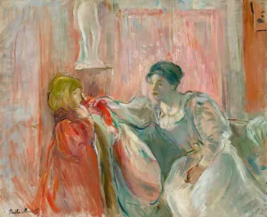 Young Woman and Child Oil painting by Berthe Morisot