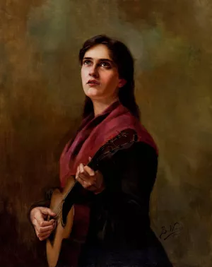 Sentimental Song by Berthe Worms Oil Painting
