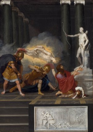 Achilles Wounded in the Heel by Bertholet Flemalle Oil Painting