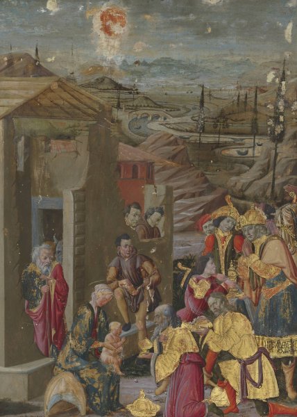 The Adoration of the Magi  by Biagio D'Antonio - Hand-Painted Oil Painting Reproduction