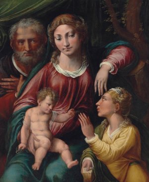 The Mystic Marriage of Saint Catherine by Biagio Pupini Oil Painting