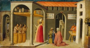 Saint Nicholas Resuscitating Three Youths by Bicci Di Lorenzo Oil Painting
