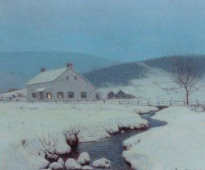Dusk, Woodstock, New York by Birge Harrison Oil Painting