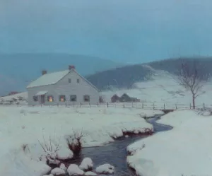 Dusk, Woodstock, New York by Birge Harrison Oil Painting