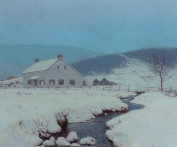 Dusk, Woodstock, New York  by Birge Harrison - Hand-Painted Oil Painting Reproduction
