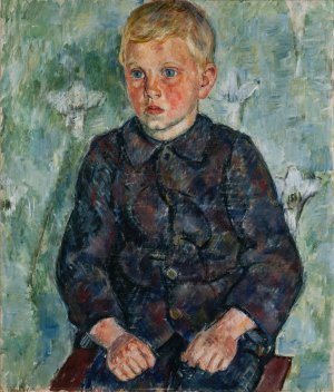 Portrait of a Boy by Birger Simonsson Oil Painting
