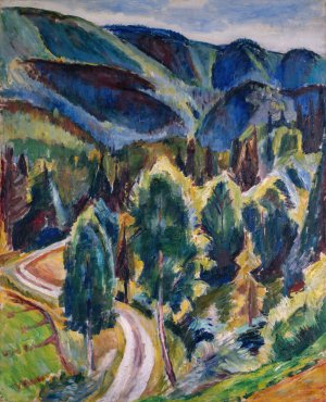 Scene from Telemarken by Birger Simonsson Oil Painting