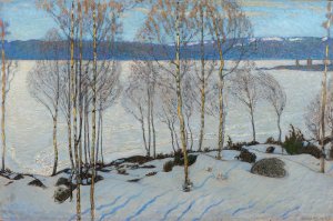 The Approach of Spring by Bjorn Ahlgrenson Oil Painting
