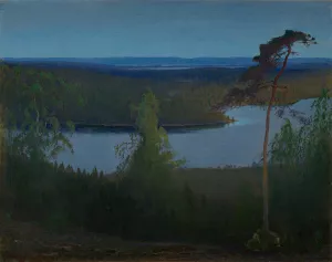 Landscape by Bjorn Ahlgrensson Oil Painting