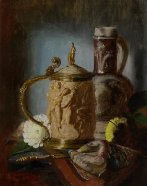 The Ivory Tankard by Blaise Alexandre Desgoffe - Oil Painting Reproduction
