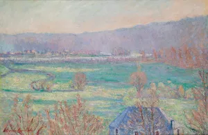 La Maison Bleue Aux Environs De Giverny Oil painting by Blanche Hoschede-Monet