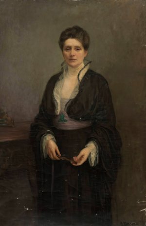 Portrait of the mother by Blanka Mercere Oil Painting
