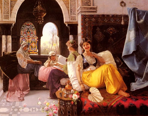 Main Product Photo of A Harem Scene Painting by Blas Olleras y Quintana