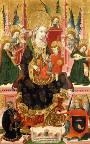 Virgen de Mosen Esperandeu de Santa Fe by Blasco De Granen Oil Painting