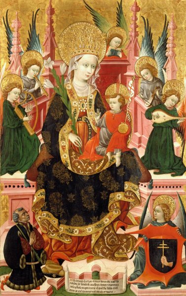 Virgen de Mosen Esperandeu de Santa Fe  by Blasco De Granen - Hand-Painted Oil Painting Reproduction