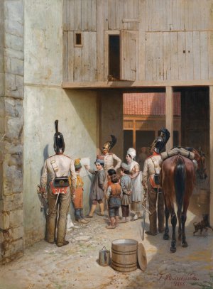 Asking For Directions by Bogdan Pavlovich Villevalde Oil Painting