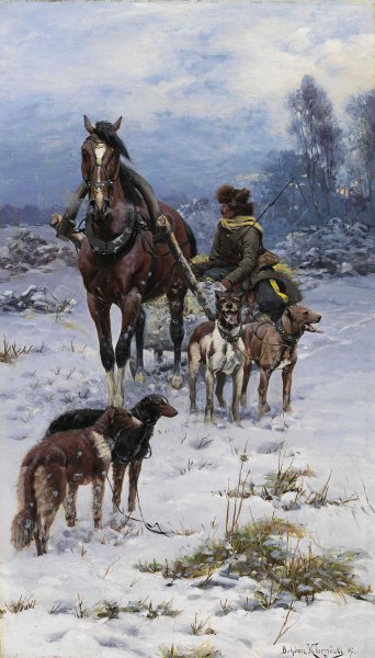 The Return  by Bohdan Von Kleczynski - Hand-Painted Oil Painting Reproduction