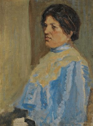 Portrait of The Artist's Mother by Bohumil Kubista Oil Painting