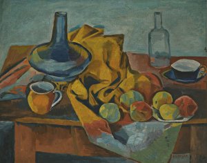 Still Life With Fruit by Bohumil Kubista Oil Painting
