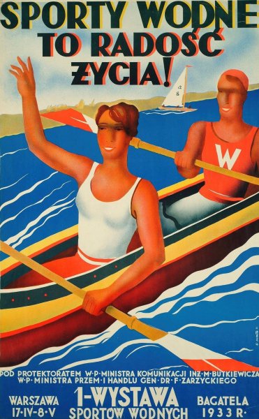 Main Product Photo of Sporty wodne to radoSc zycia!  Painting by Boleslaw Surallo-Gajduczeni
