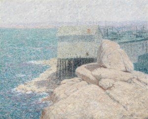 Chinese Fishing Village, Monterey Bay, California by Bolton Coit Brown Oil Painting