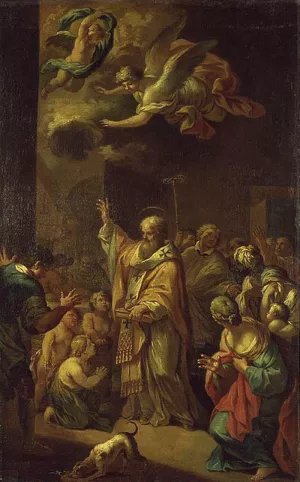 St Nicholas Resuscitates the Children by Bon Boullogne - Oil Painting Reproduction