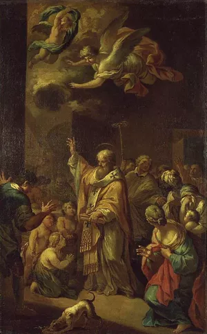 St Nicholas Resuscitates the Children Oil painting by Bon Boullogne