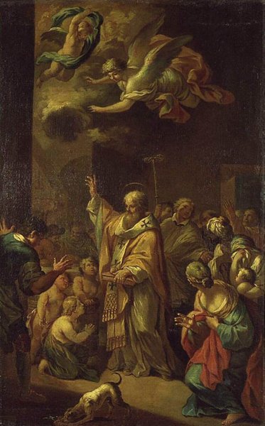 St Nicholas Resuscitates the Children by Bon Boullogne - Hand-Painted Oil Painting Reproduction