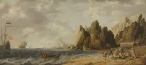 Imaginary Inlet in Southern Arctic Waters in Summer by Bonaventura Peeters The Elder Oil Painting