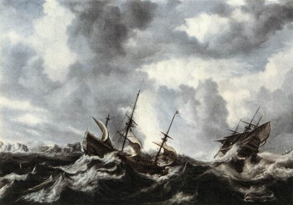 Main Product Photo of Storm on the Sea Painting by Bonaventura Peeters The Elder